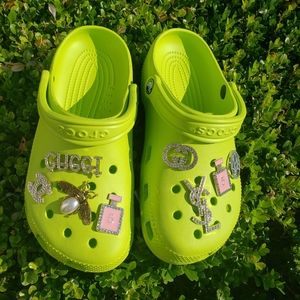 Lime Punch Classic Crocs w/ Charms